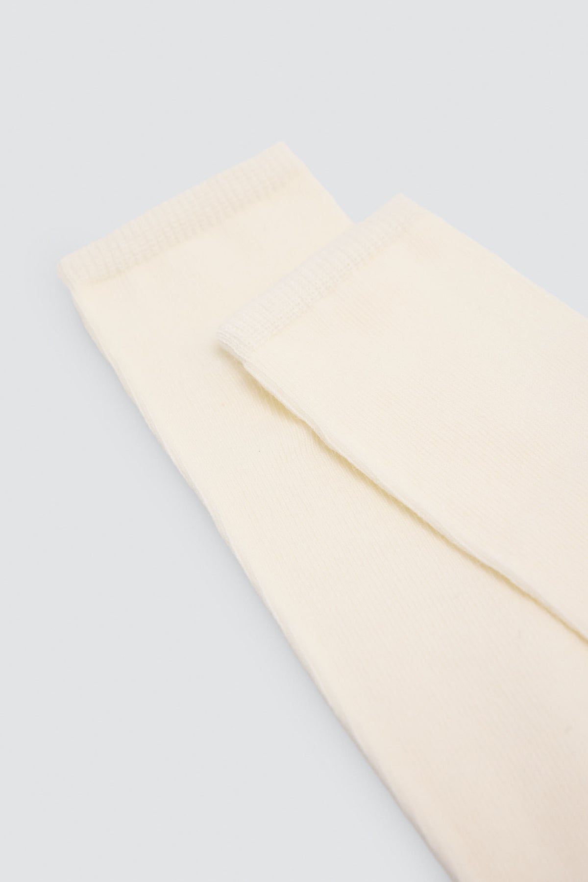 Chaussettes hautes enfant basiques ivoire
