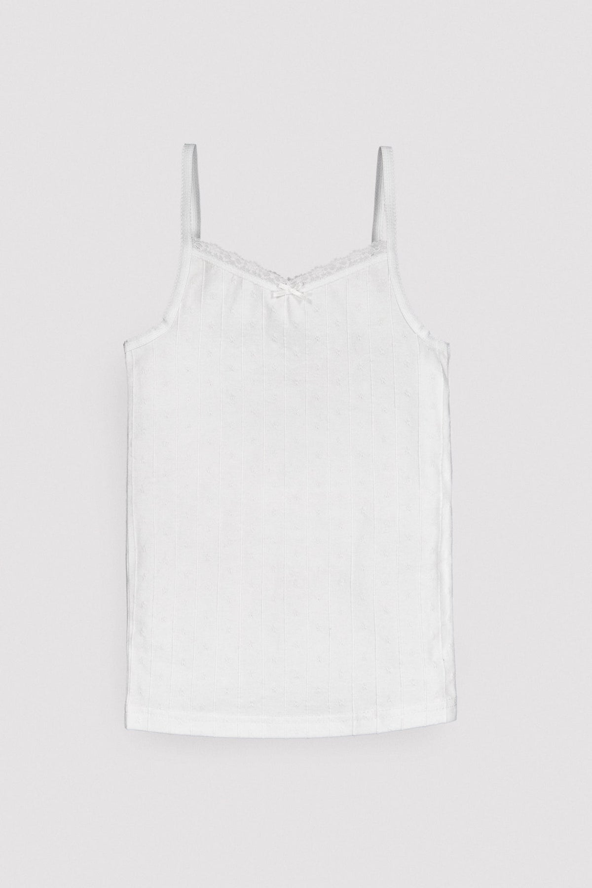 Conjunto infantil interior camiseta y braga blanco - Ysabel Mora