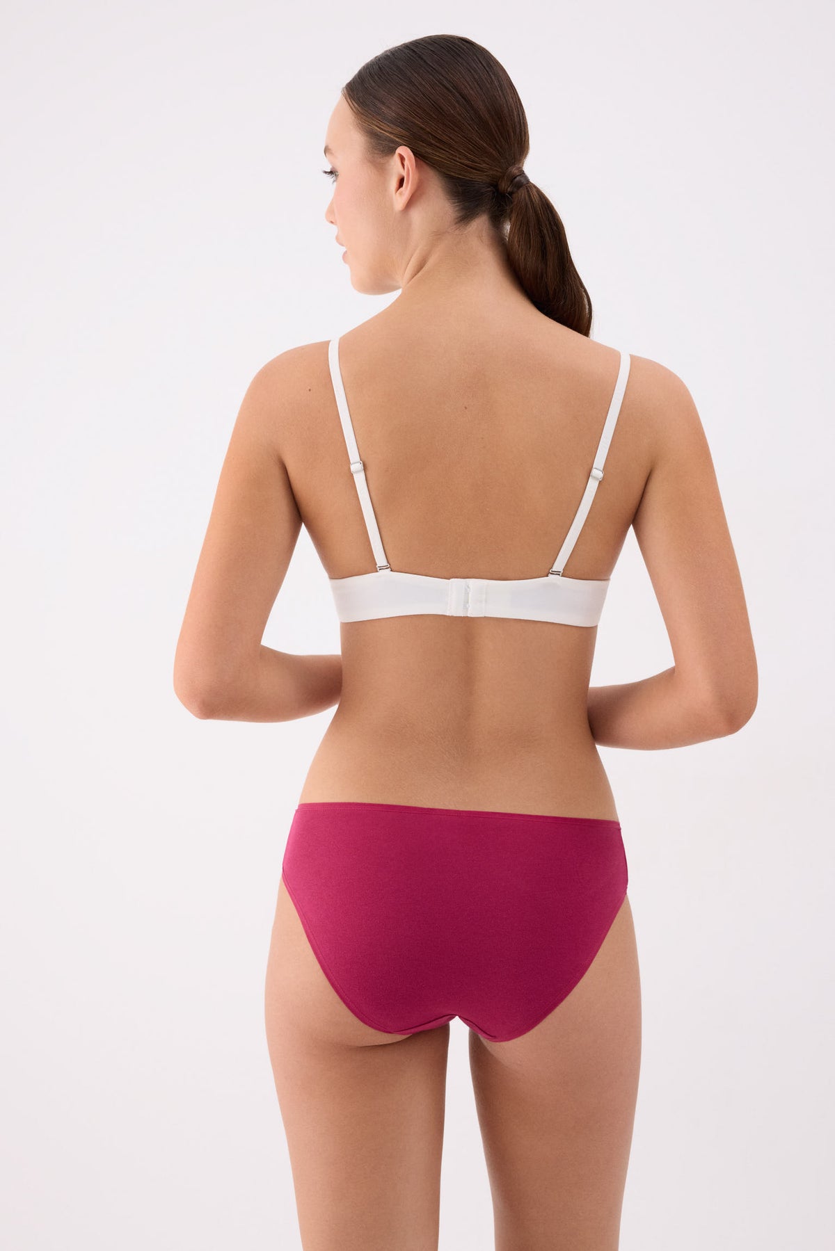 Pack de 4 culottes midi basiques en coton coloris assortis