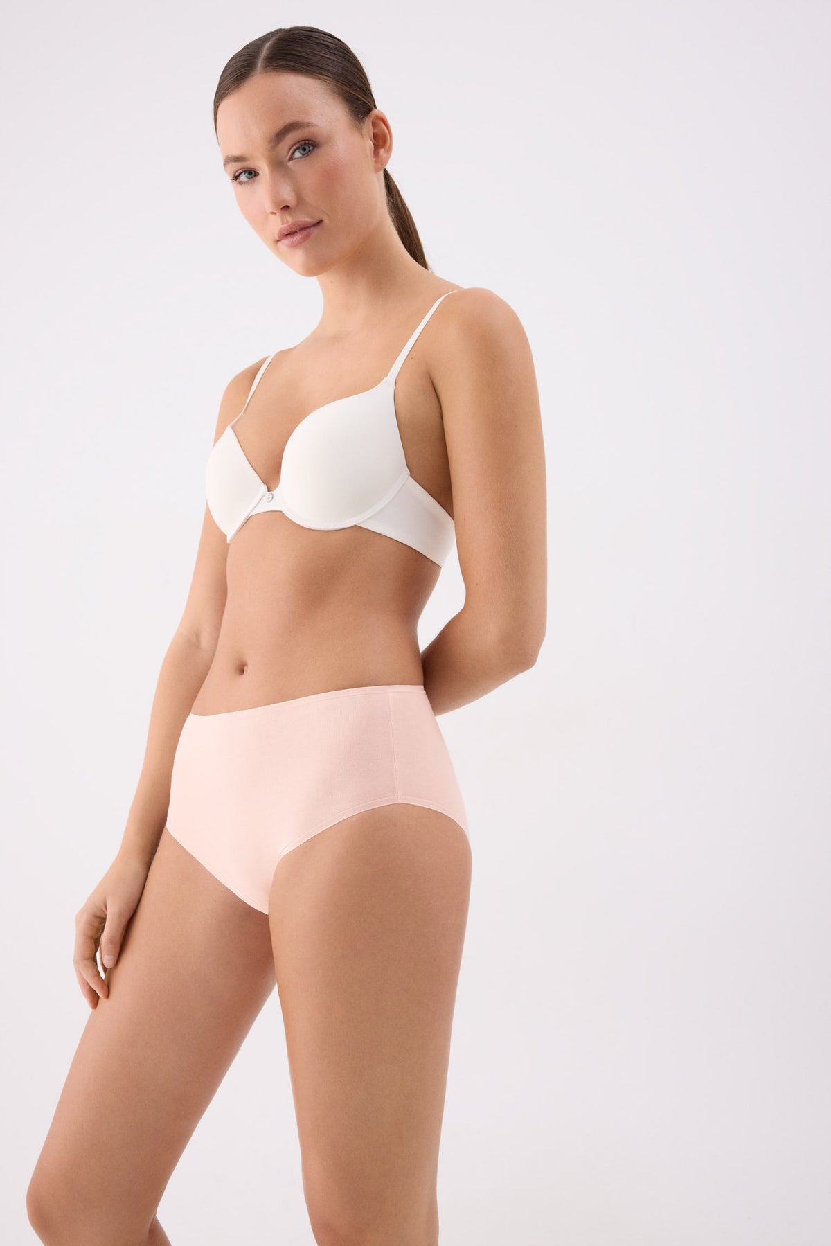 Pack de 4 culottes hautes en coton coloris assortis