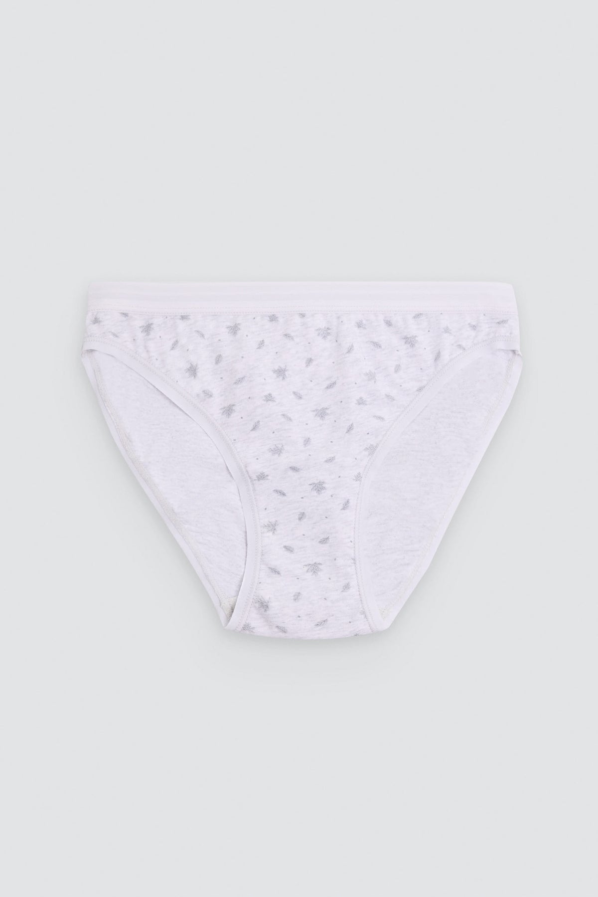 Pack de 2 culottes mini imprimées en coton, gris