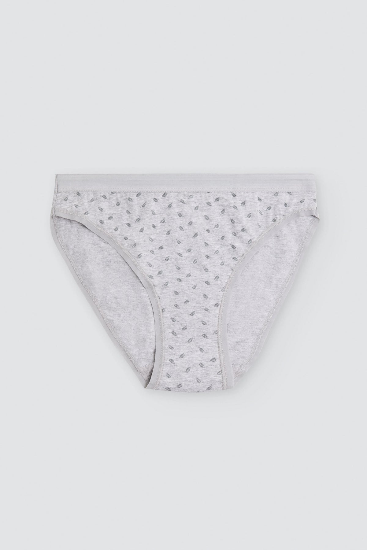 Pack de 2 culottes mini imprimées en coton, gris