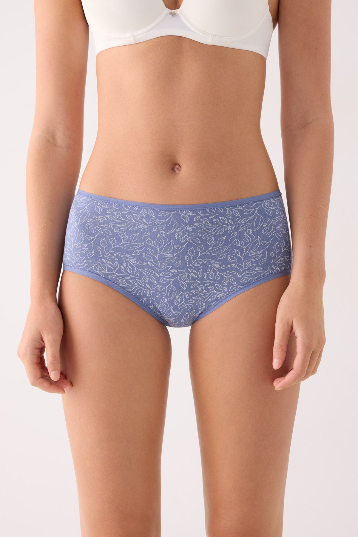 Pack de 2 culottes hautes imprimées en coton, multicolore