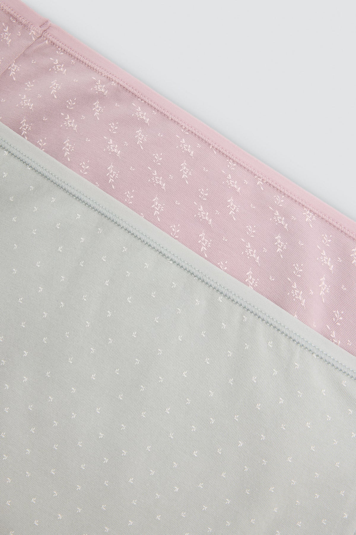 Pack de 2 culottes hautes imprimées en coton, multicolore