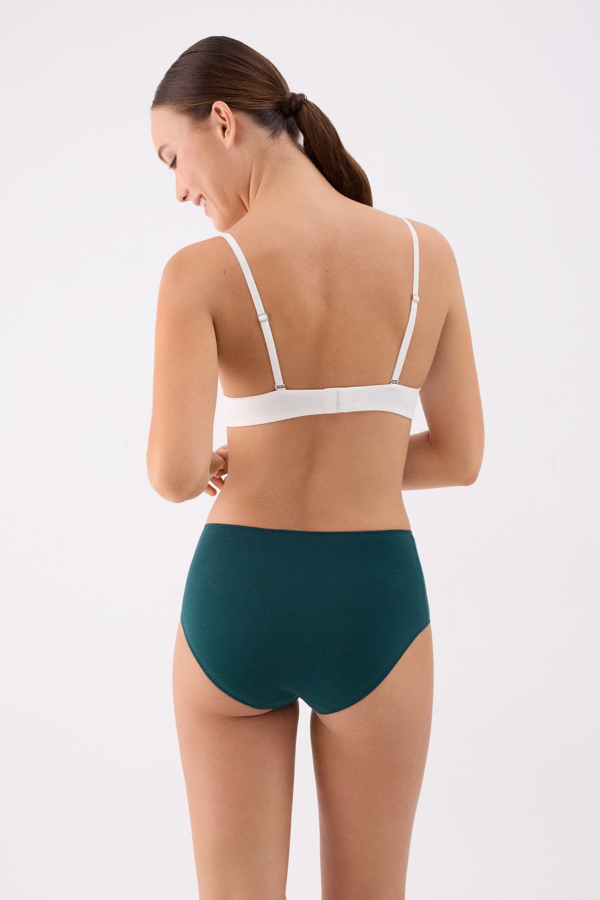 Pack de 3 culottes hautes en coton dans des tons froids