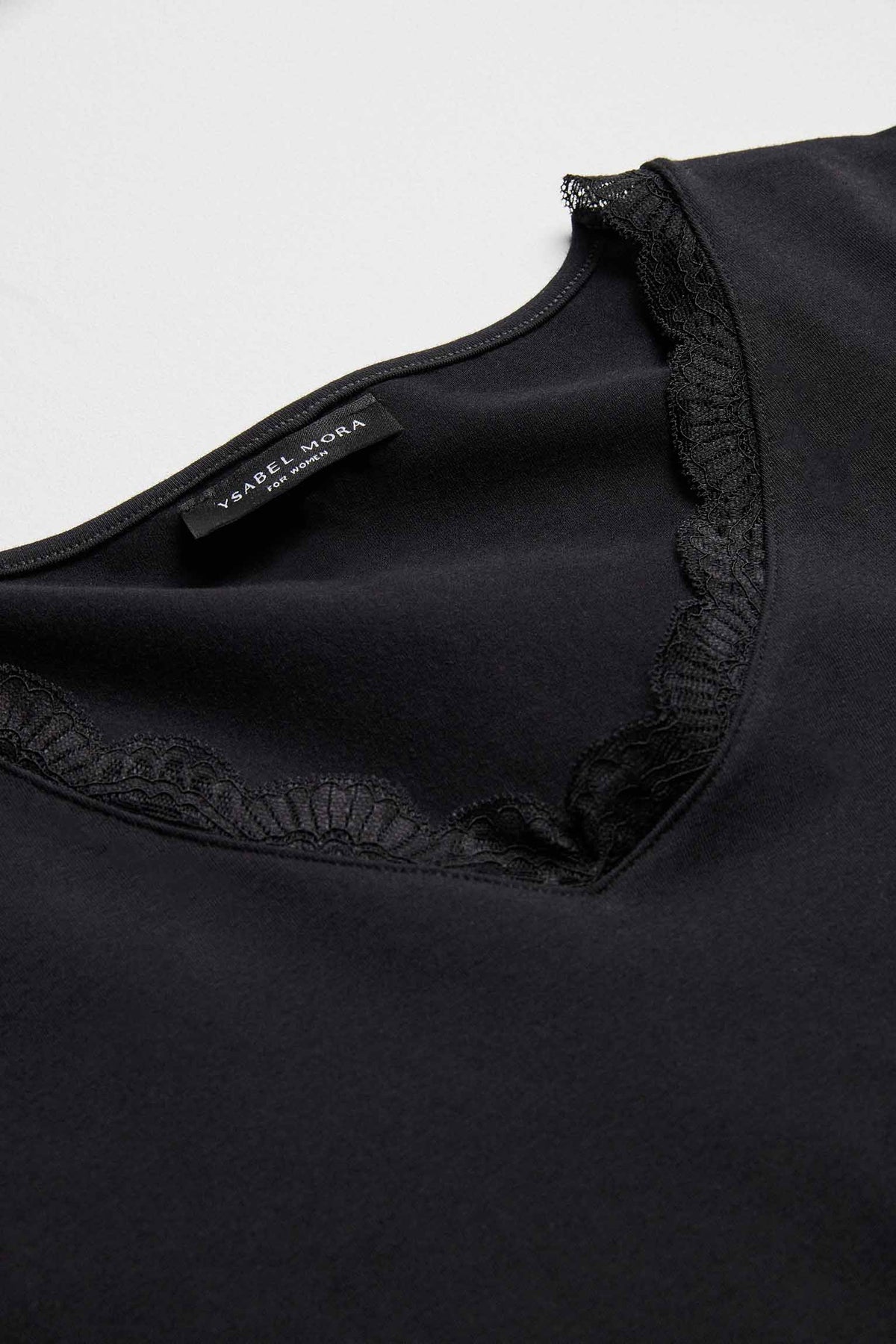 19688 1 camiseta interior lencera manga larga - Negro