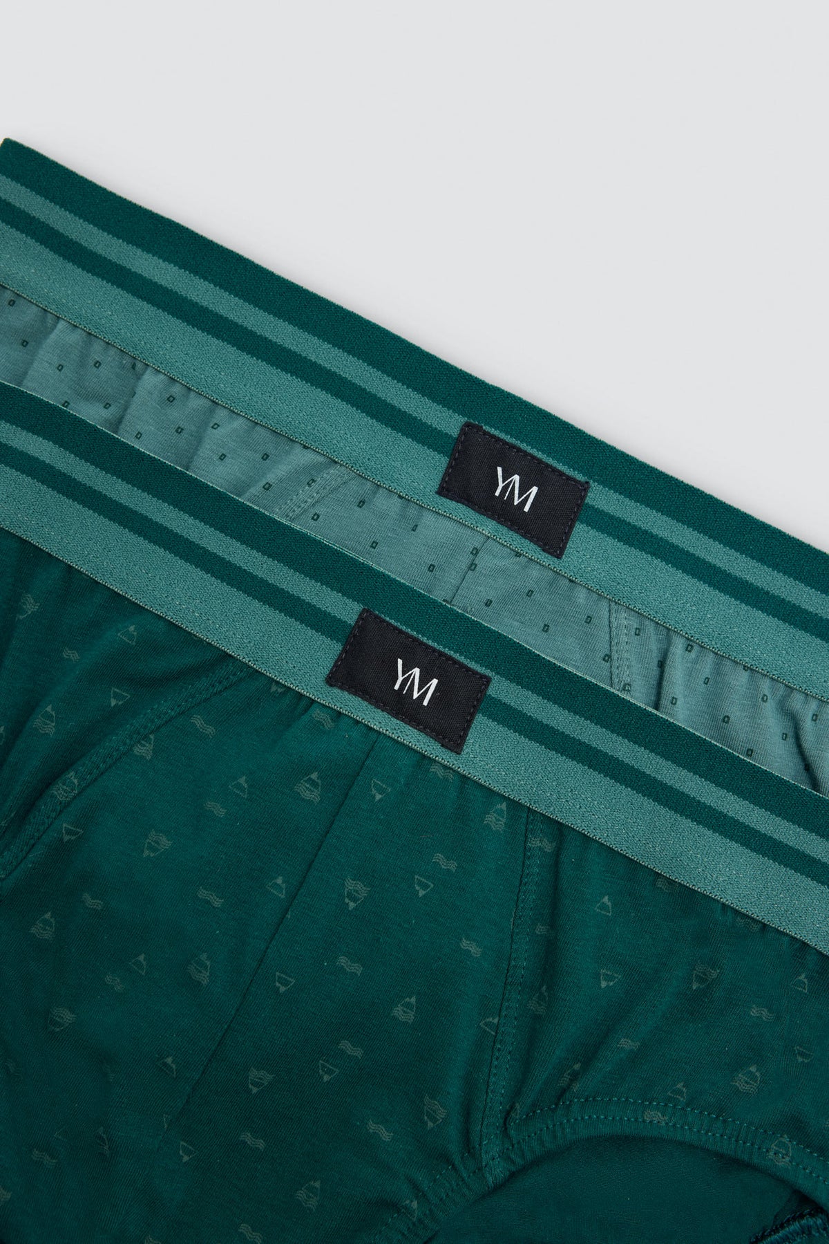 Pack 2 slips algodón estampado montañas y motivos geométricos - Ysabel Mora