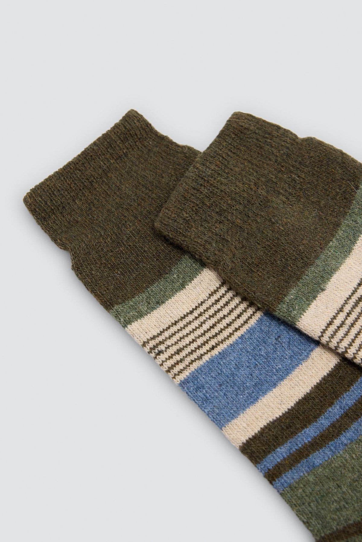 Lot de 3 chaussettes en angora rayées