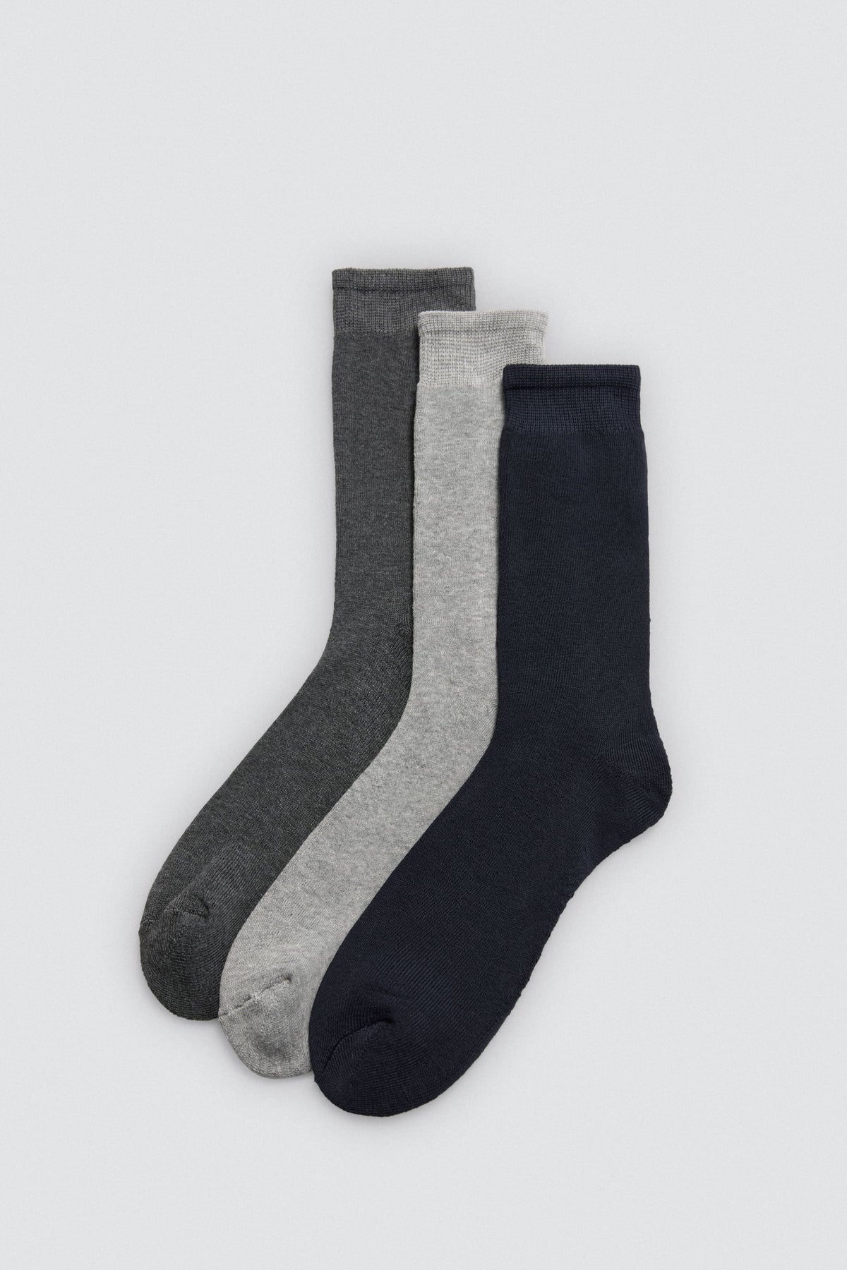 Pack 3 calcetines altos térmicos puño antipresión colores neutros - Ysabel Mora