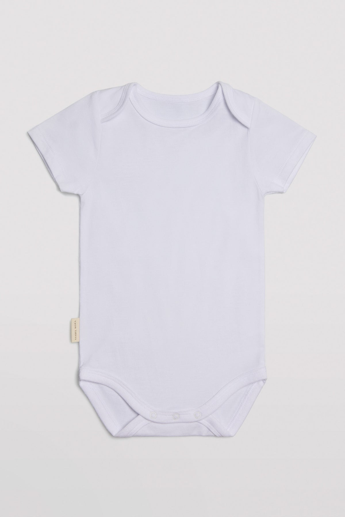 25014-3-body-manga-corta-basico-solapa-bebe-ysabel-mora - Blanco