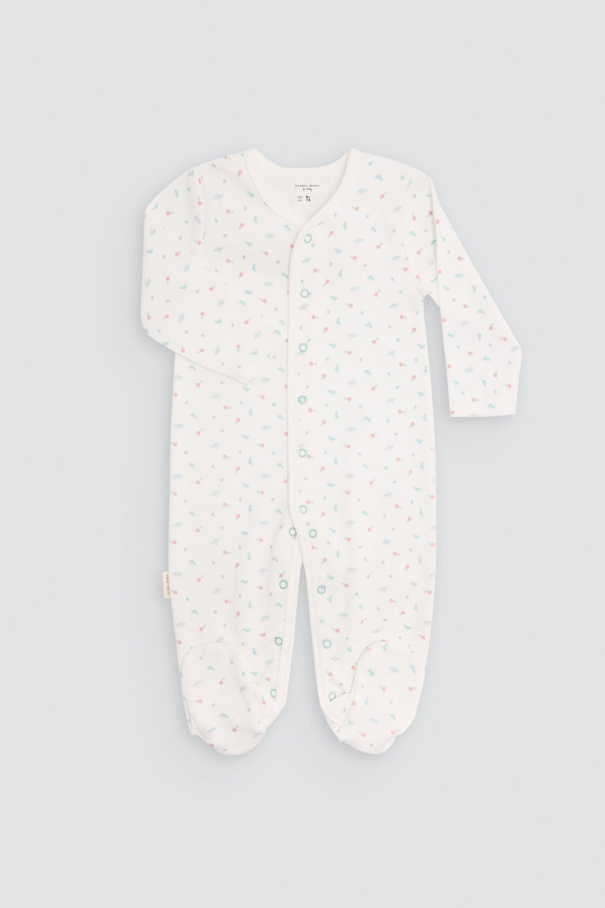 Pelele bebé cremallera estampado corazón - Ysabel Mora