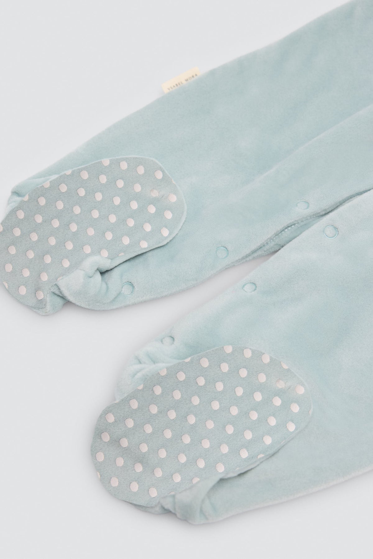 Pelele bebé terciopelo detalles bordados Love - Ysabel Mora