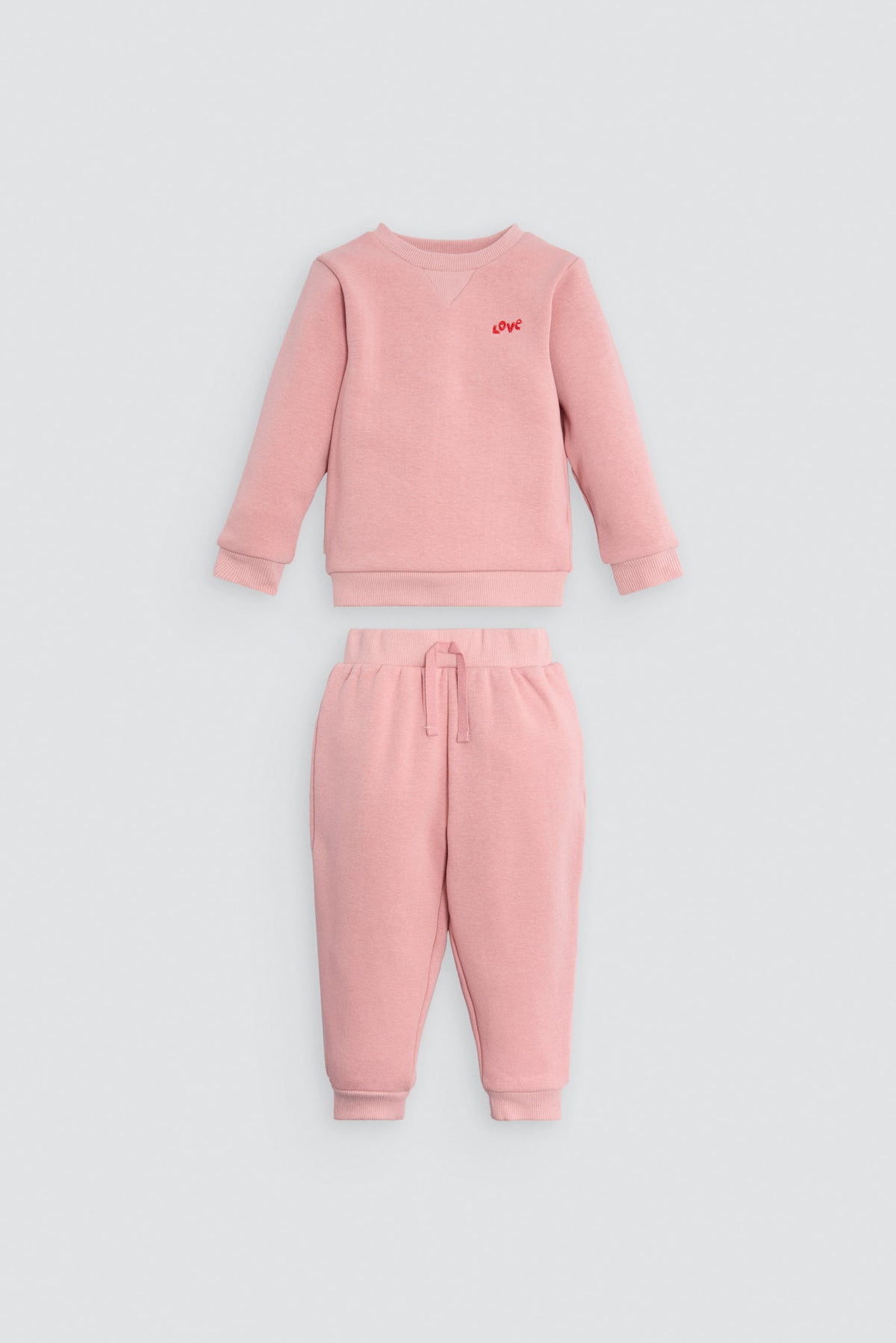 Ensemble survêtement bébé manches longues ENJOY rose