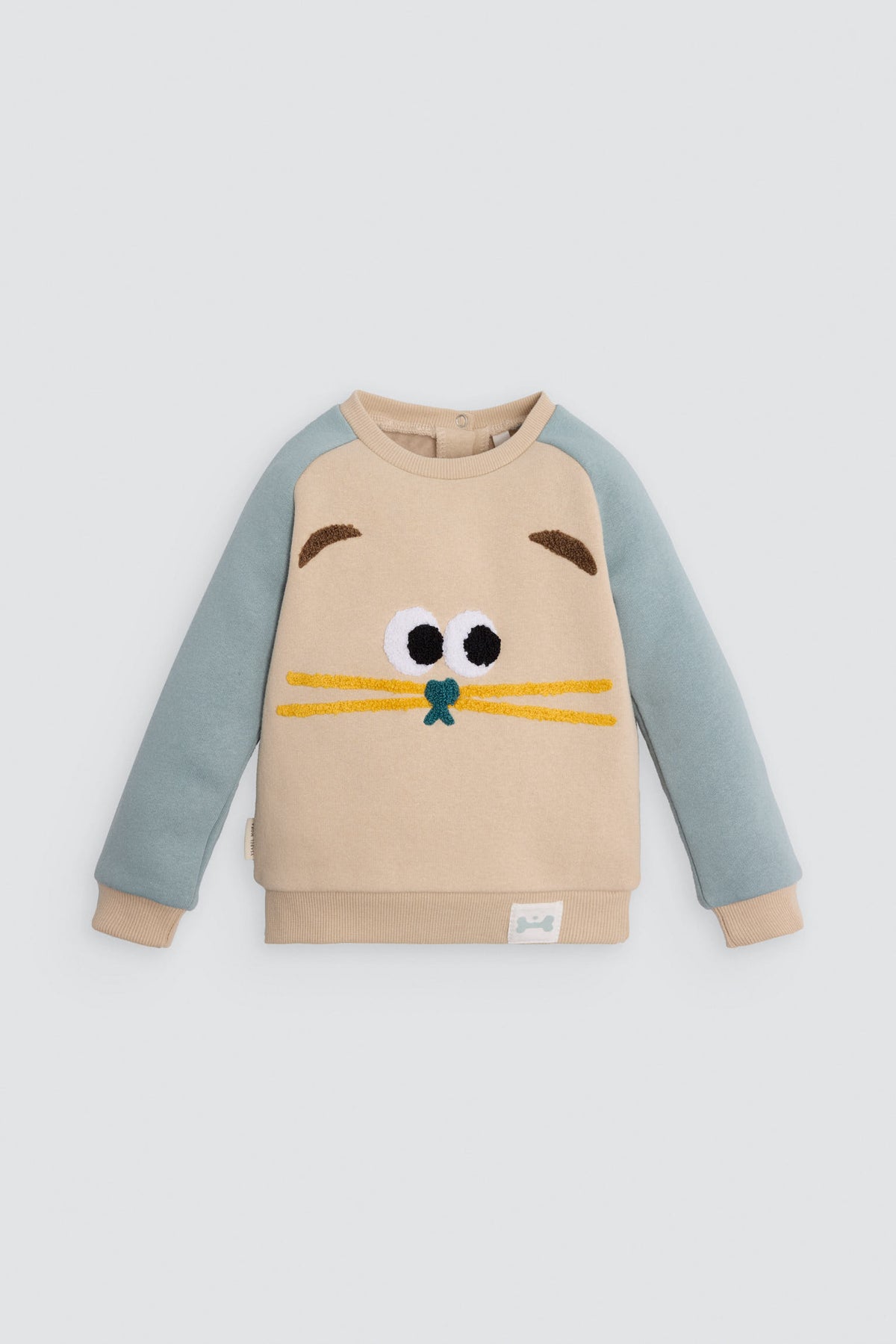 Conjunto chándal bebé estampado cara gato - Ysabel Mora
