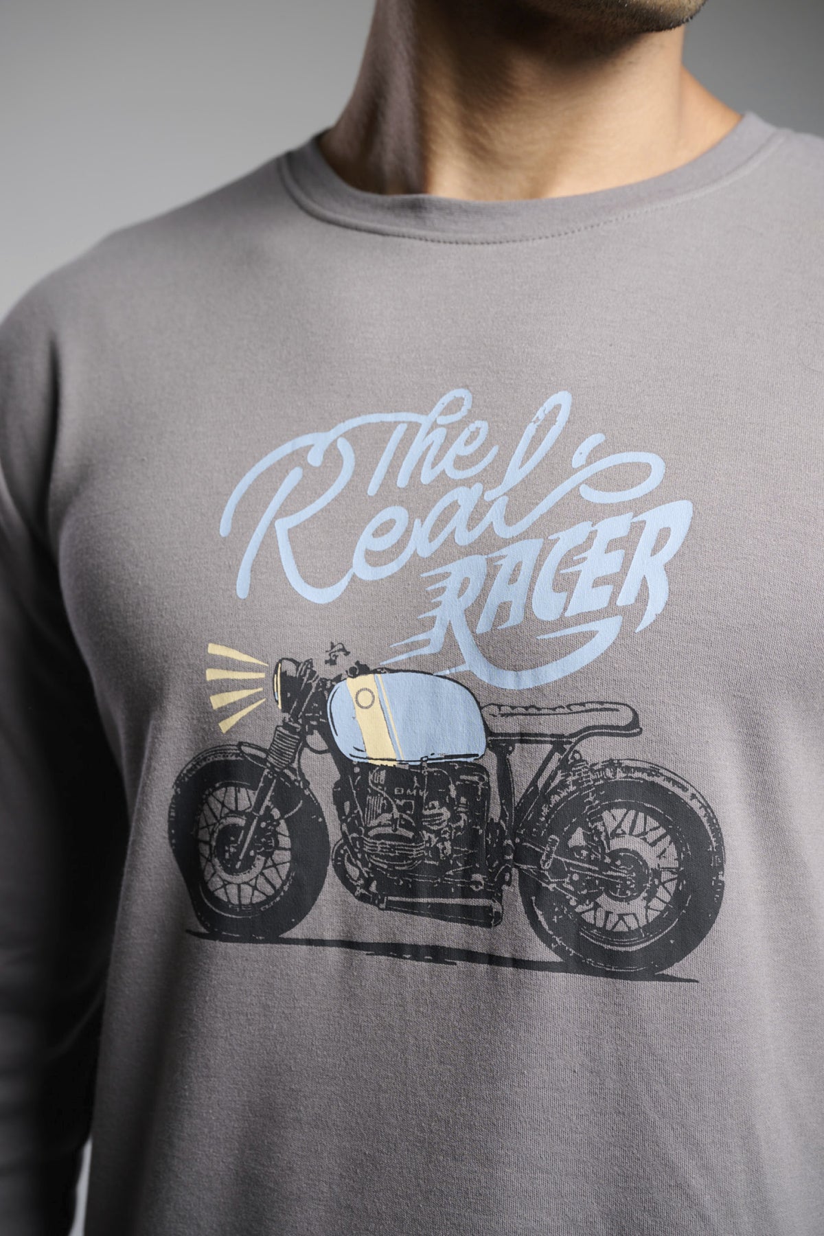 Pyjama long homme molletonné imprimé motard The Real Racer