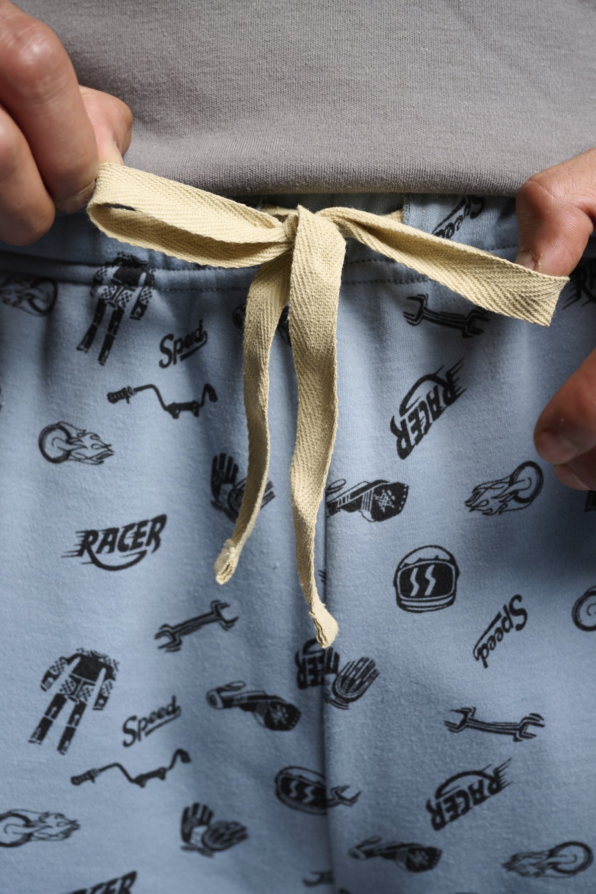 Pyjama long homme molletonné imprimé motard The Real Racer