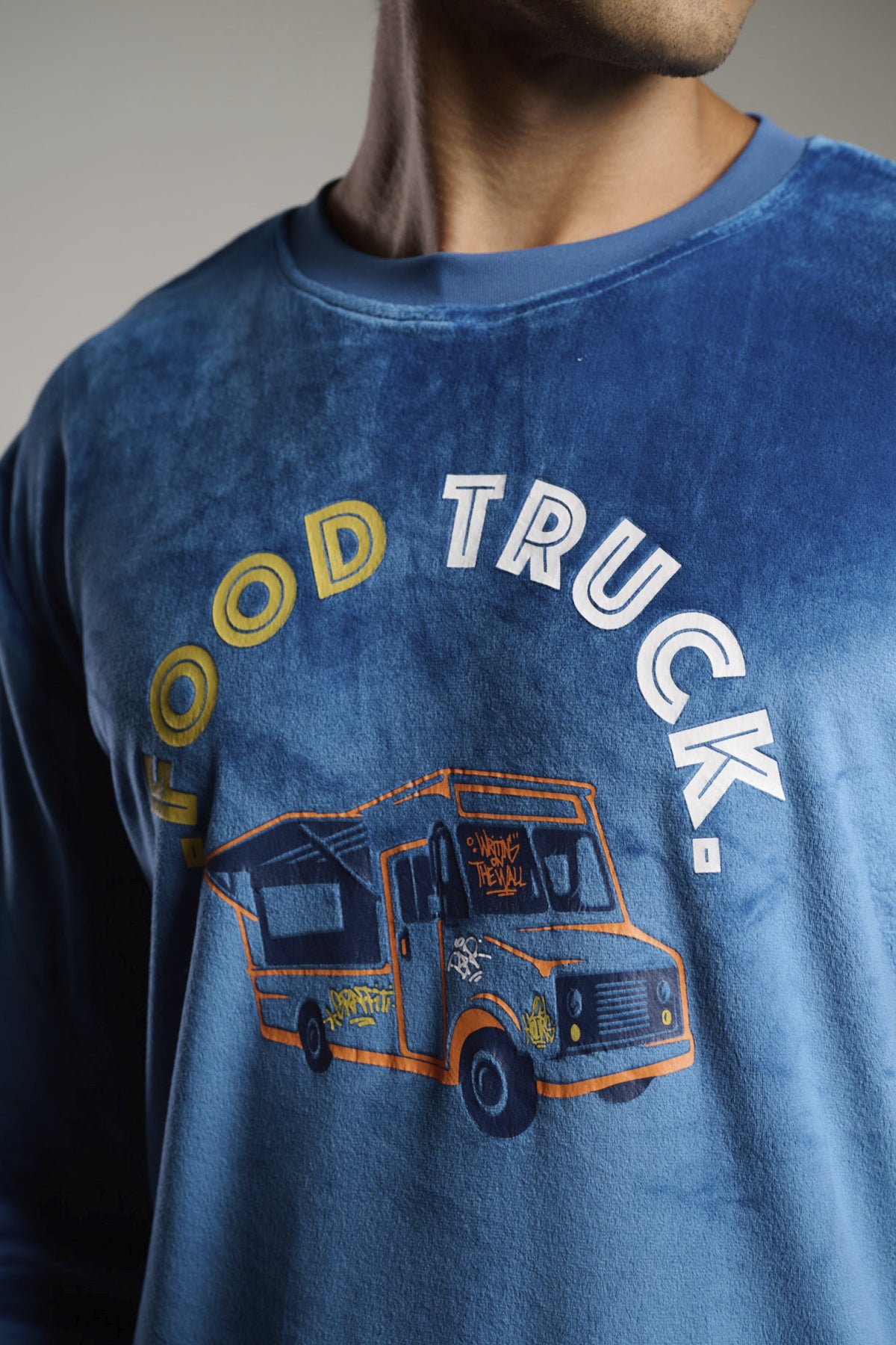 Pyjama long homme velours imprimé Food Truck