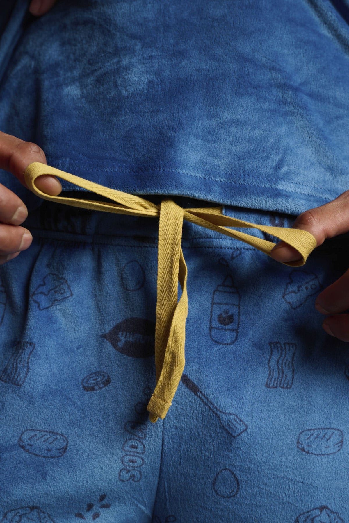 Pyjama long homme velours imprimé Food Truck