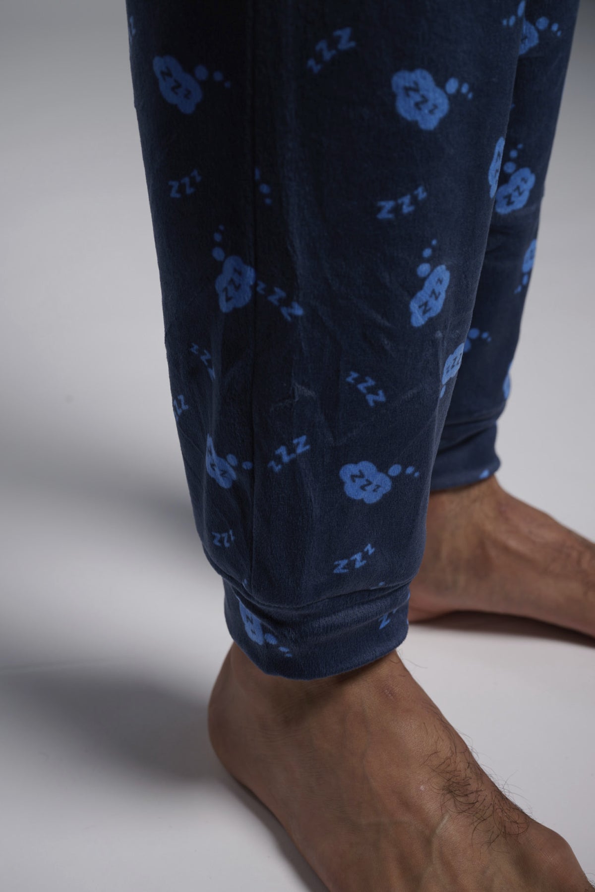 Pyjama long homme velours imprimé Wake Up dormeur