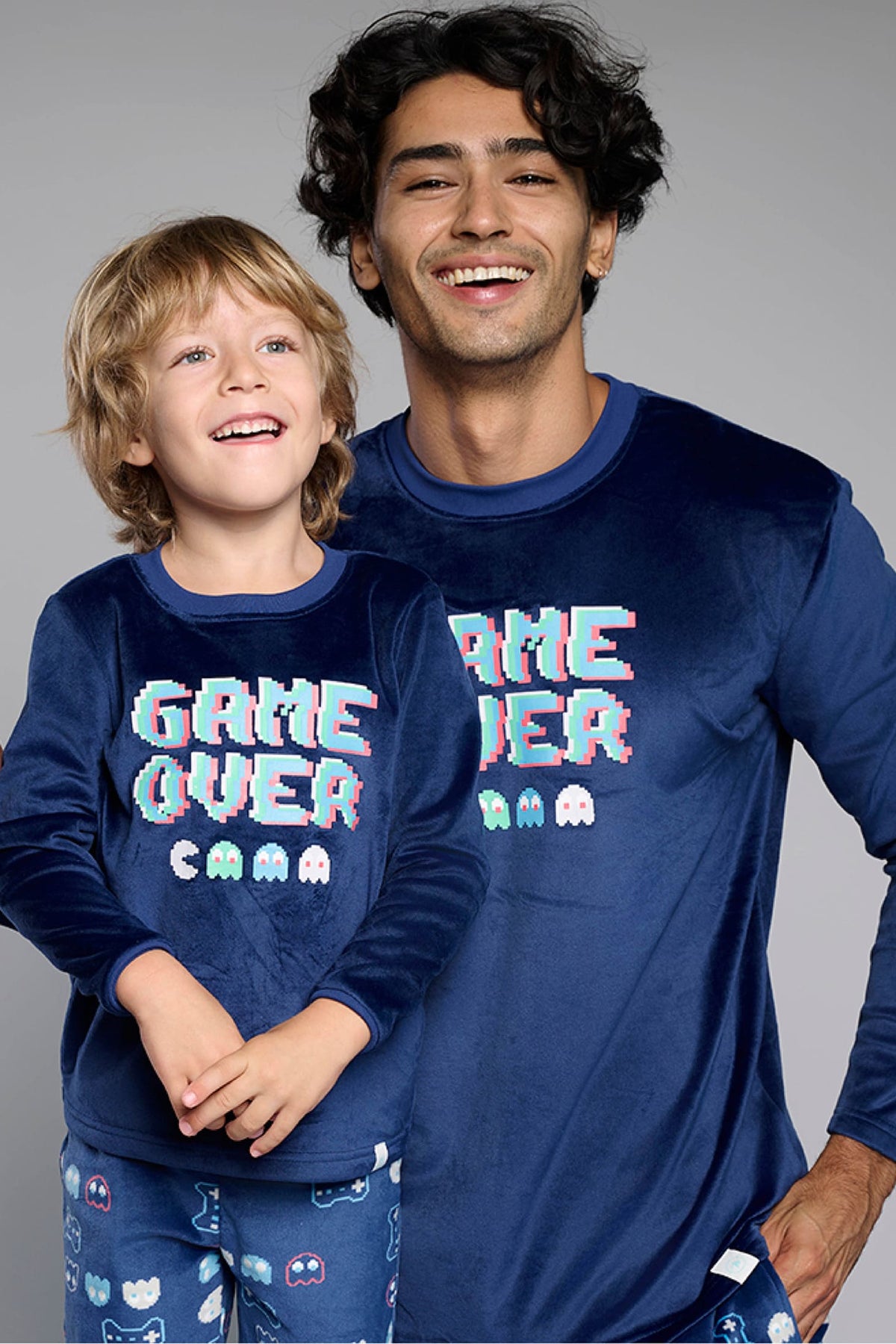 Pyjama long garçon velours Game Over