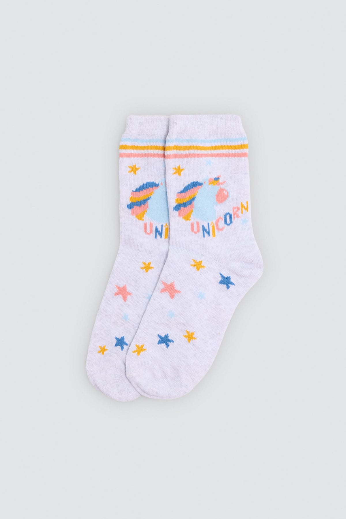 Lot de 2 chaussettes fille imprimé licornes