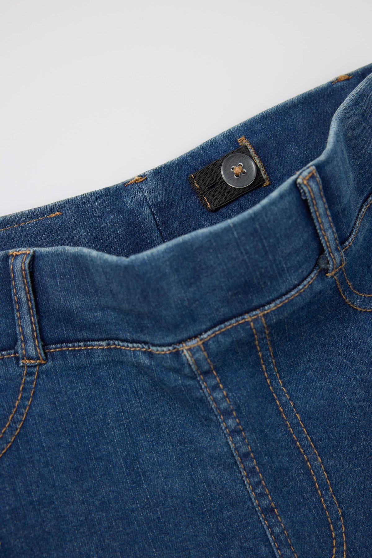 Pantalon fille évasé effet denim