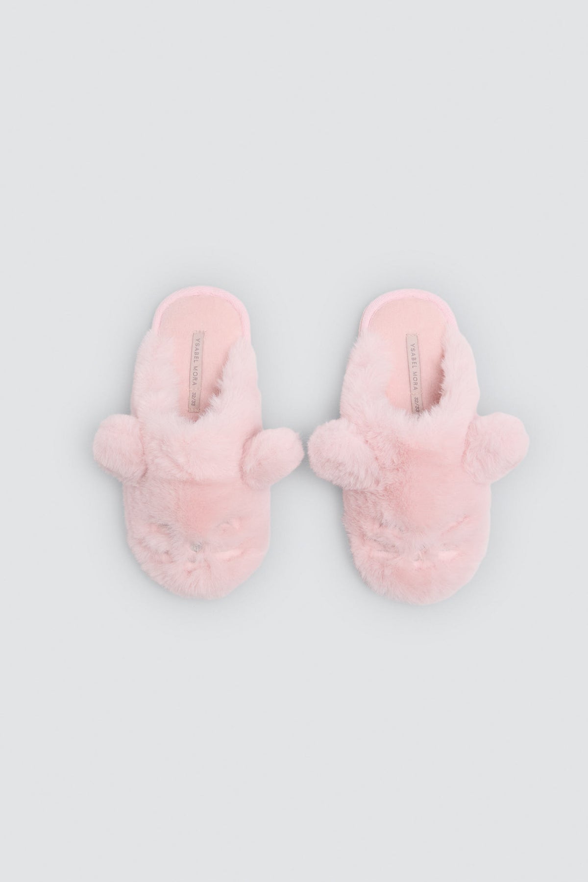Chaussons fille en fourrure avec oreilles de chat 3D