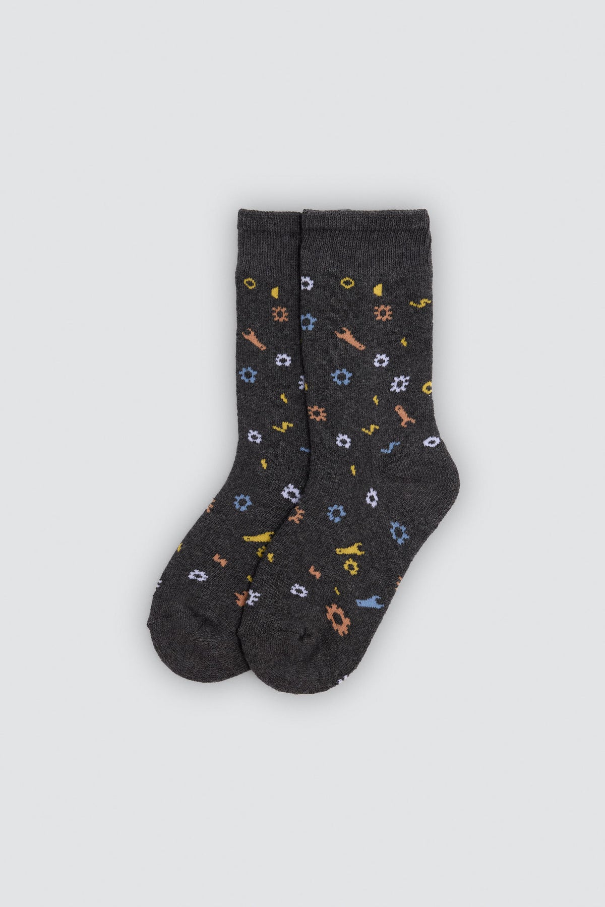 Lot de 3 chaussettes thermiques garçon imprimé outils et panneaux