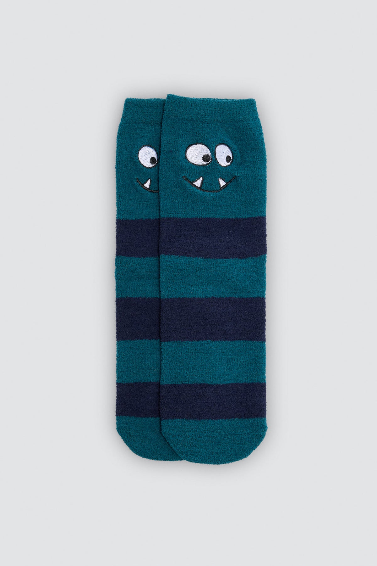 Lot de 3 chaussettes antidérapantes garçon rayées monstres