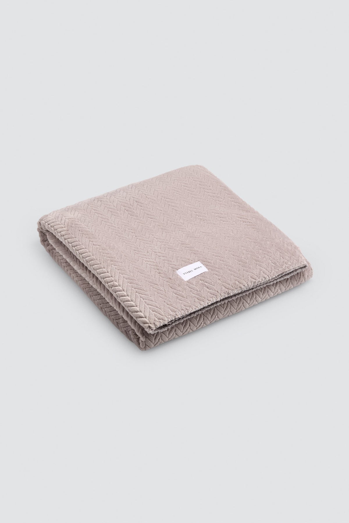 Plaid texturé gris effet mouton