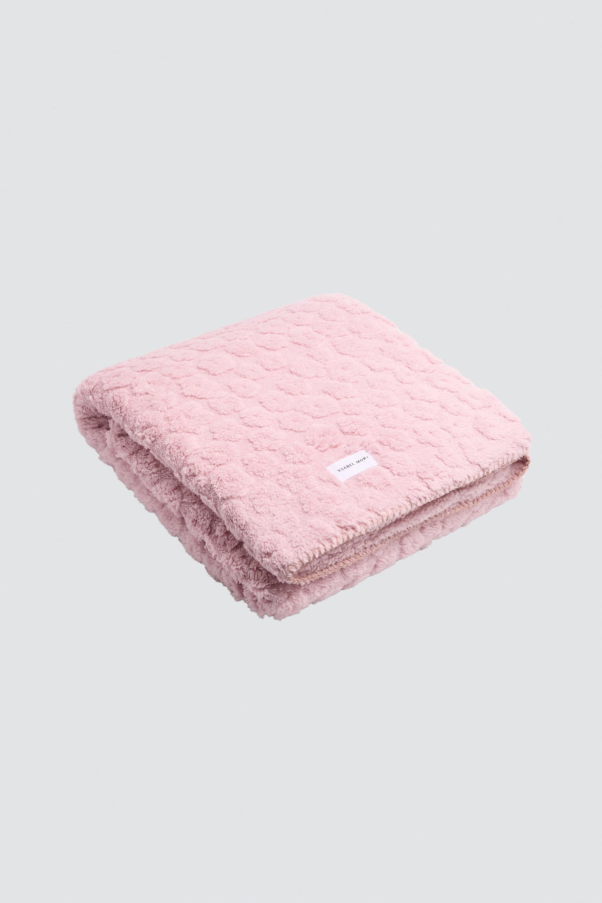 Plaid texturé effet mouton à imprimé floral rose