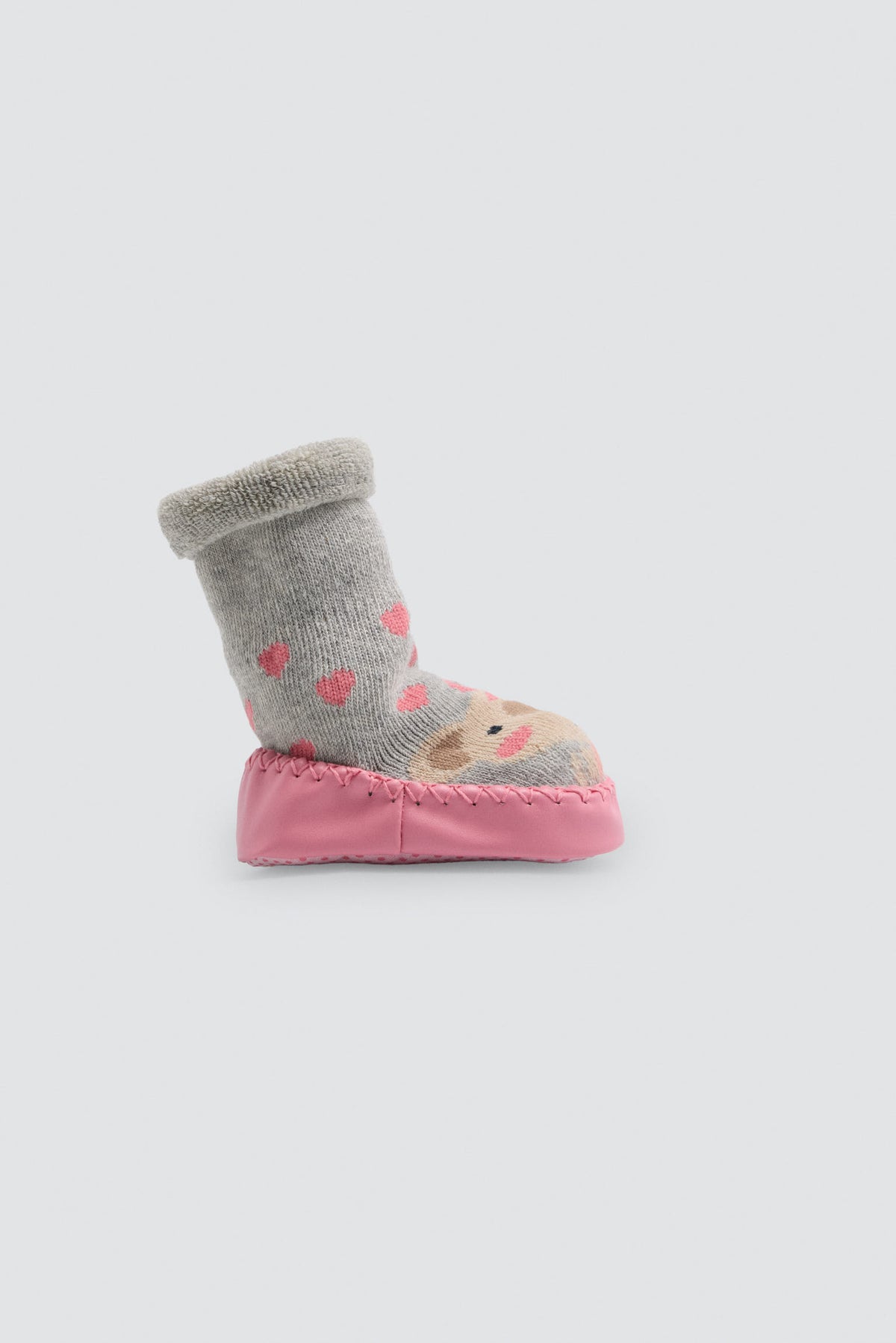 Chaussettes-chaussons thermiques bébé à semelle antidérapante, motif koala