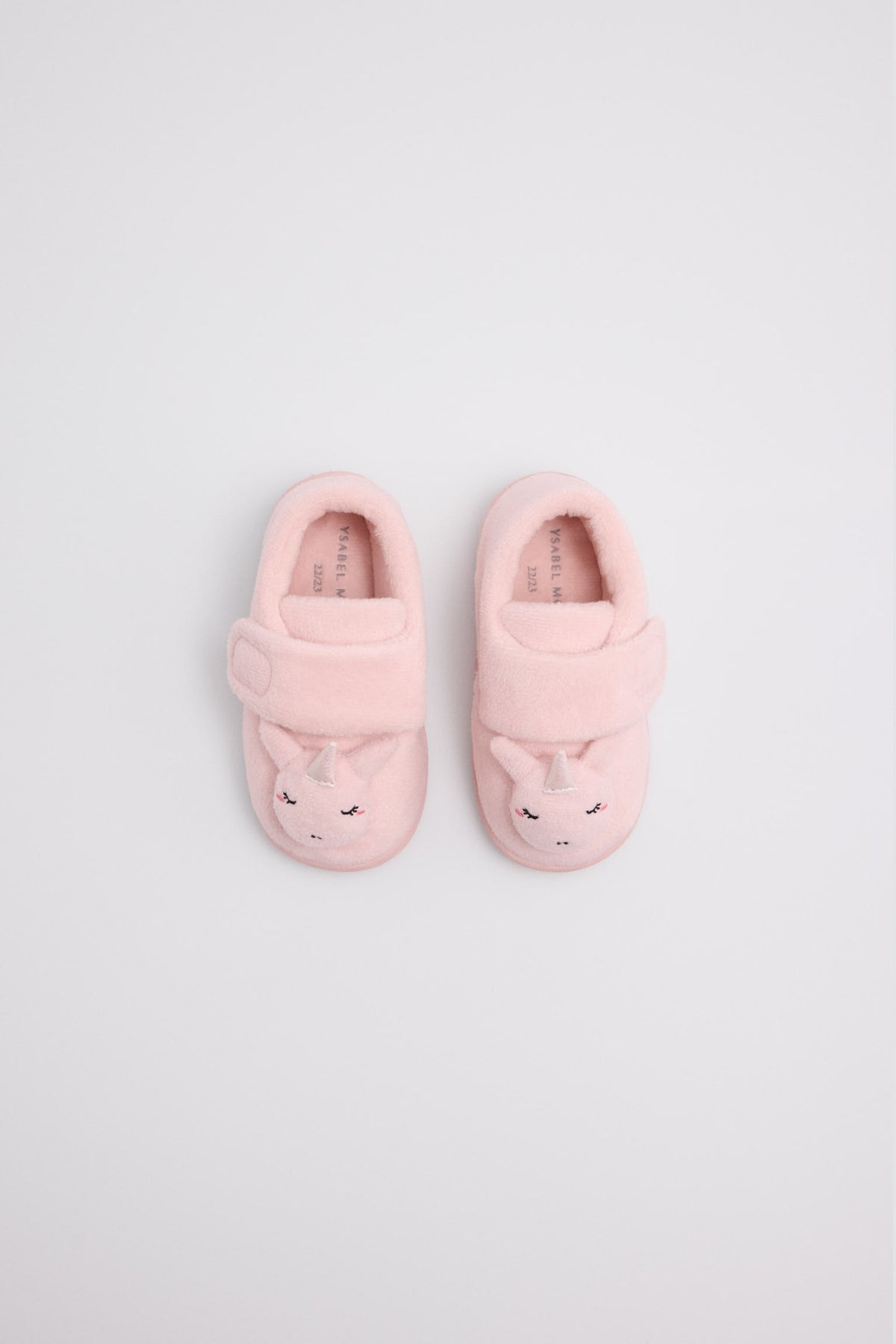 Chaussons bébé fille visage licorne
