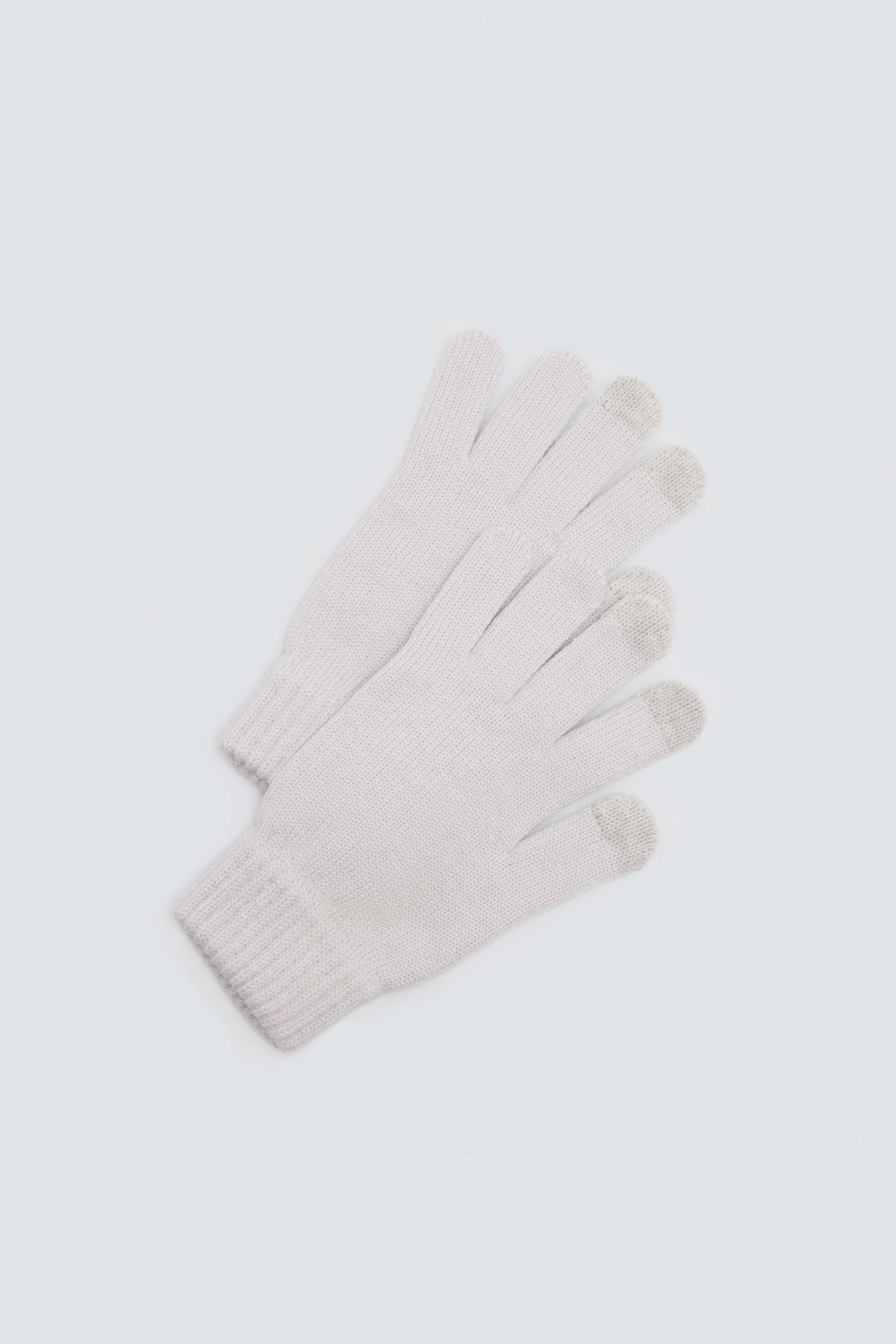 Gants tactiles en maille gris pour femme
