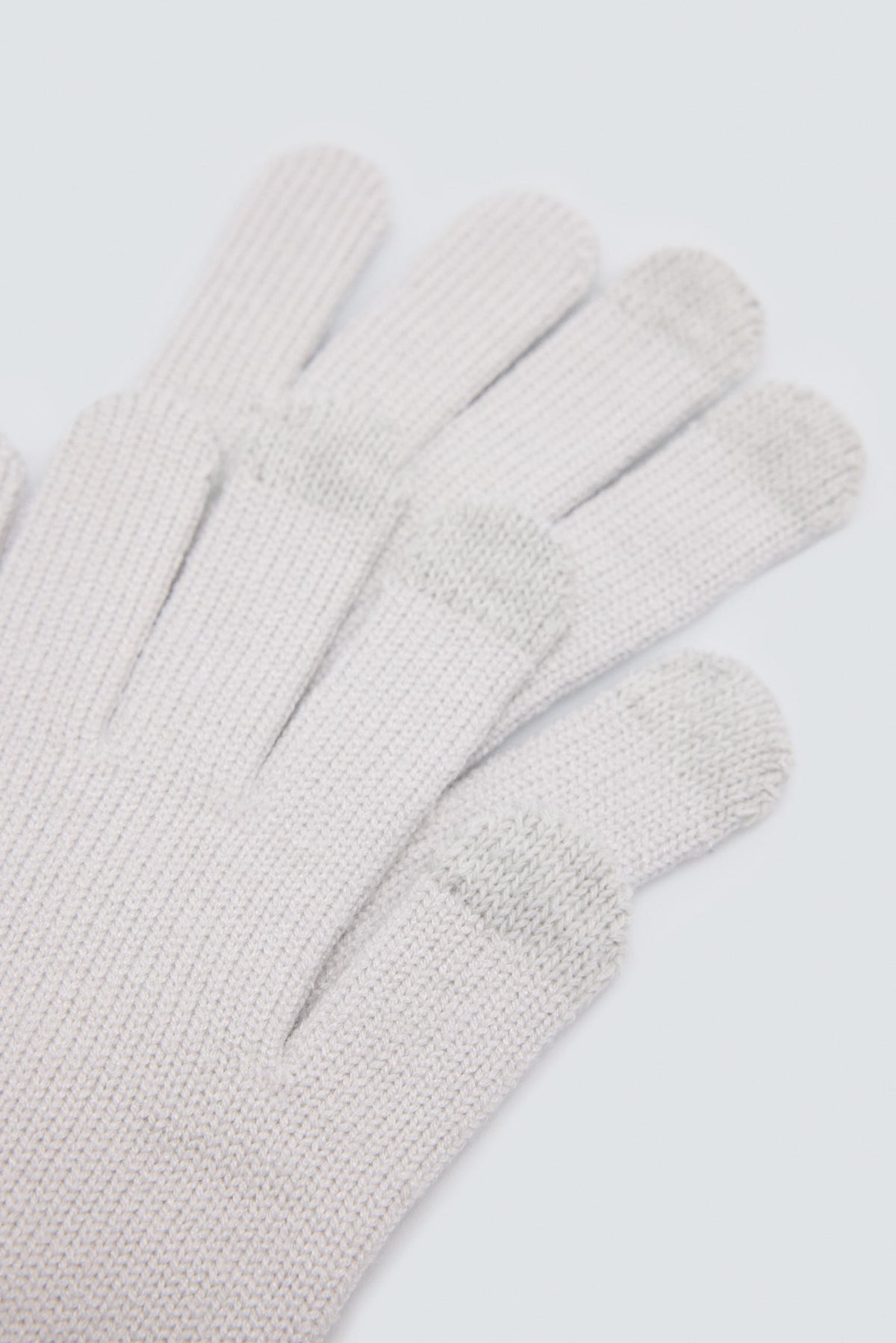 Gants tactiles en maille gris pour femme