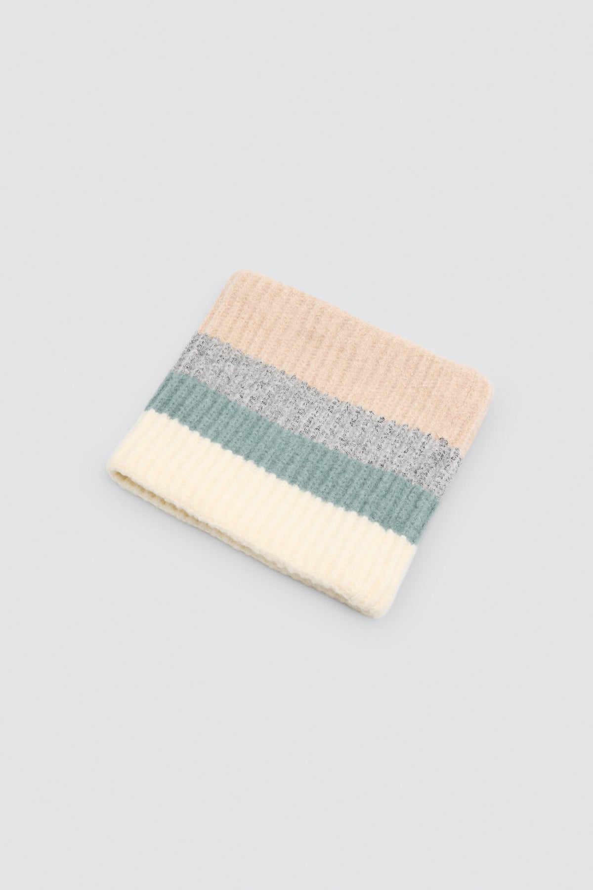 Tour de cou femme en maille multicolore avec doublure polaire