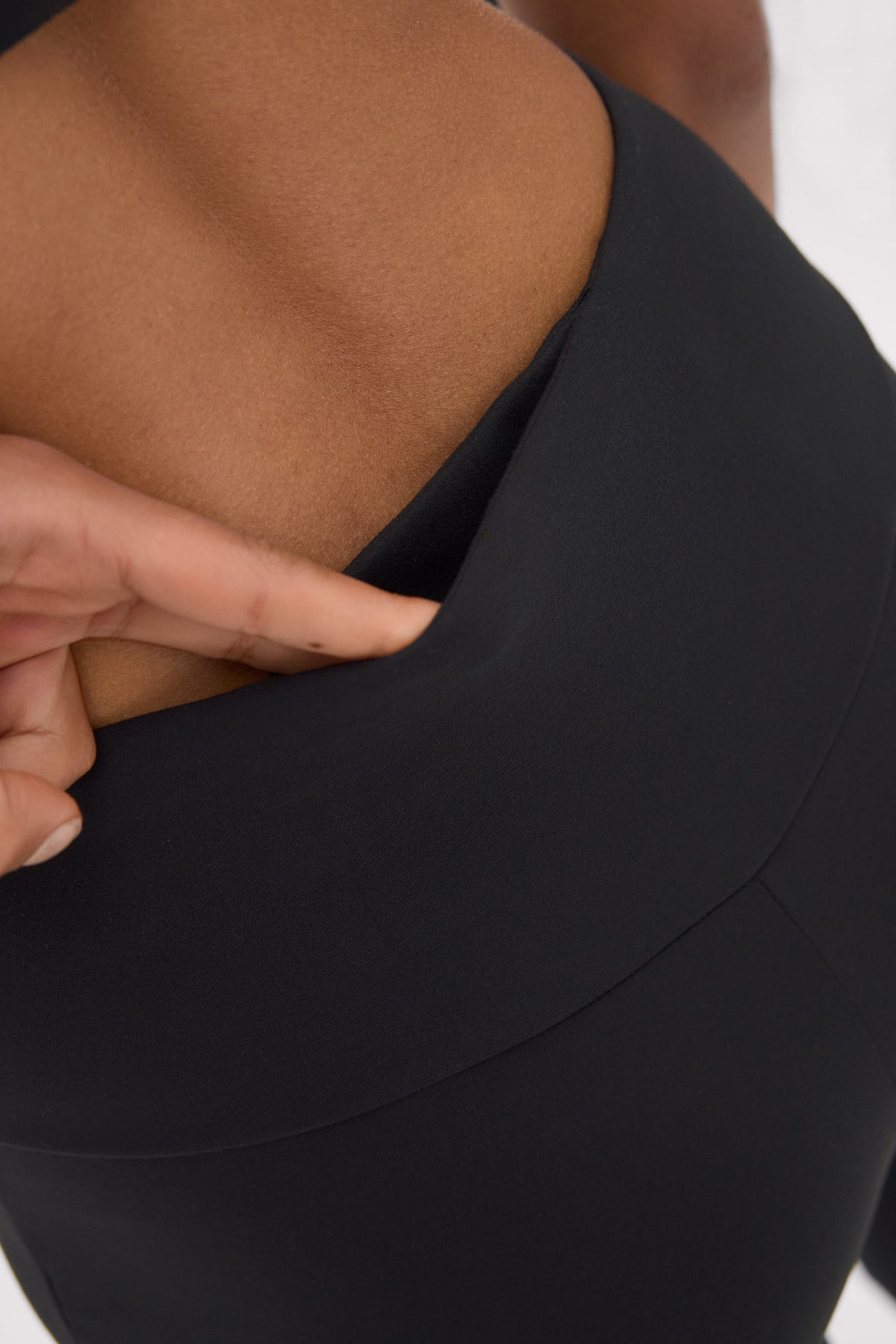 Leggings deportivos de tiro alto tacto algodonero negro - Ysabel Mora