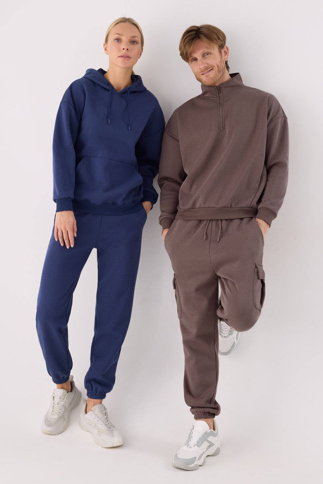 PRÉCOMMANDE Pantalon cargo homme marron molletonné taille réglable