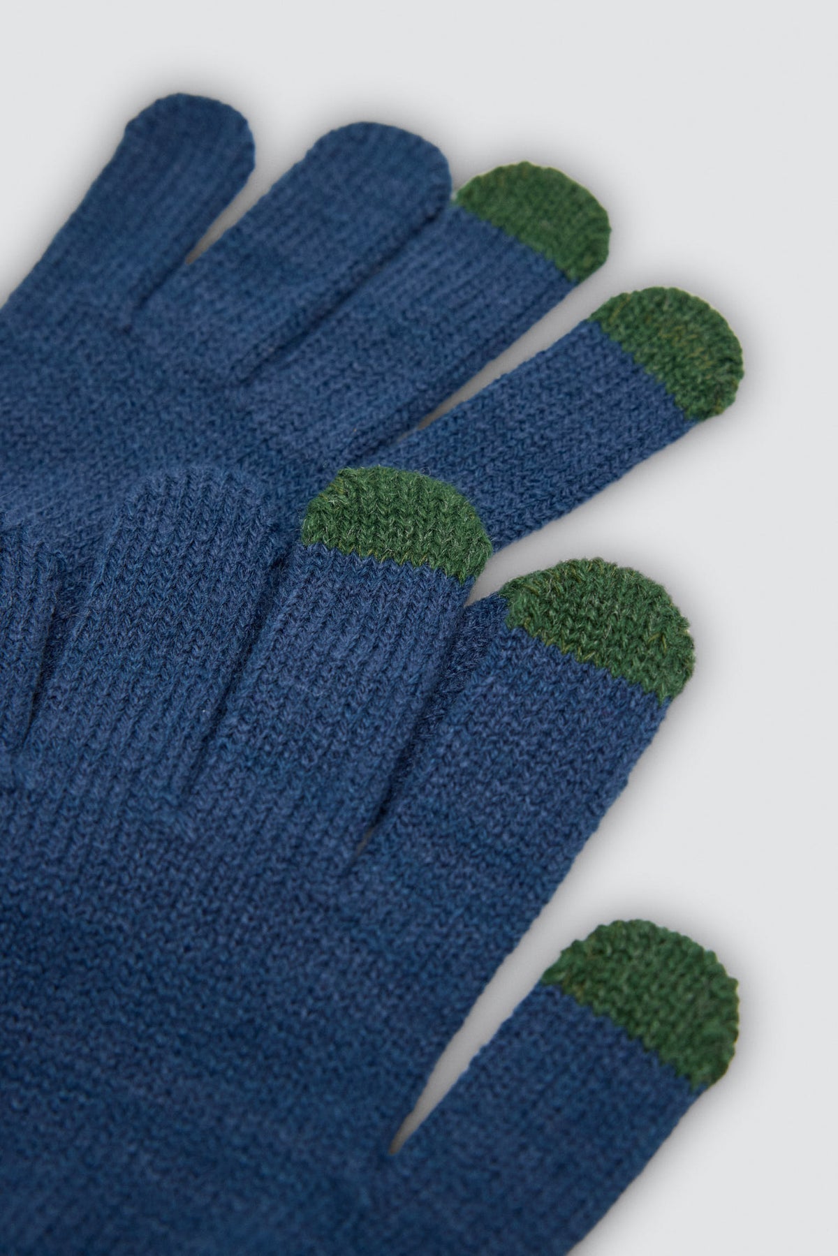 Gants tactiles en maille bleu marine pour garçon
