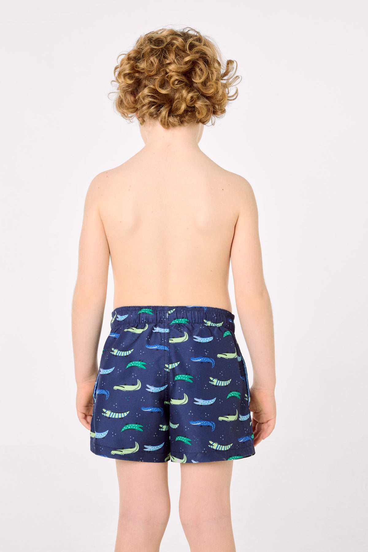 Bañador niño corto estampado cocodrilos multicolor - Ysabel Mora