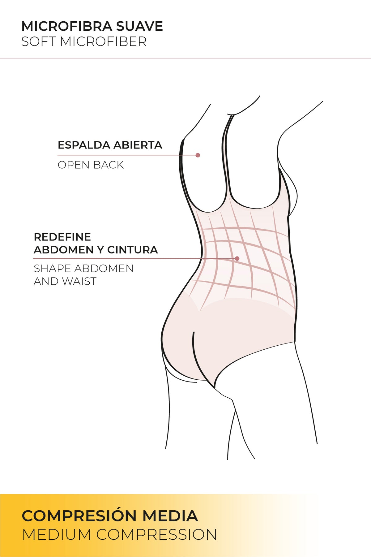 Body-up reductor braga de tul visón - Ysabel Mora
