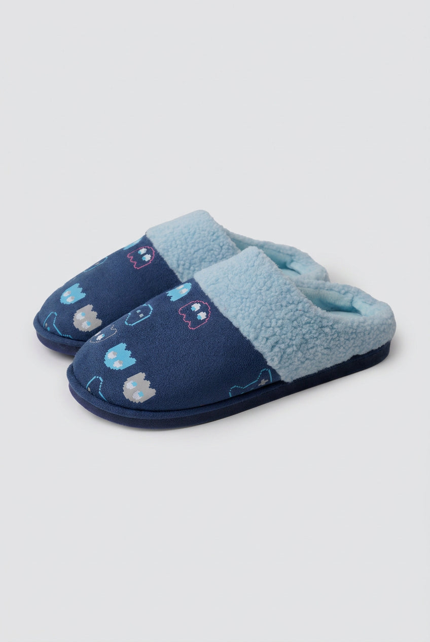 Chaussons homme imprimé game avec intérieur effet mouton