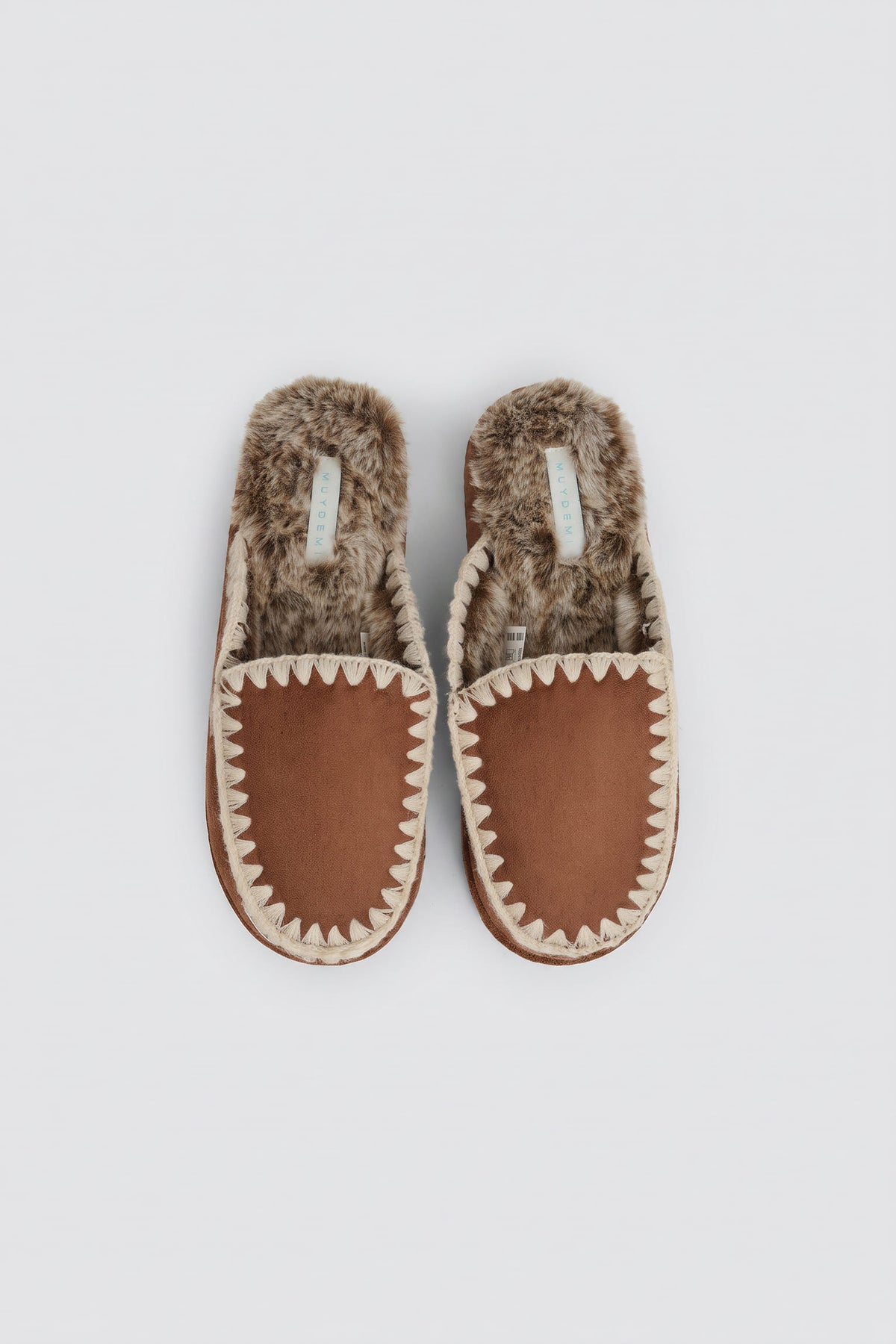 Chaussons style mocassin camel
