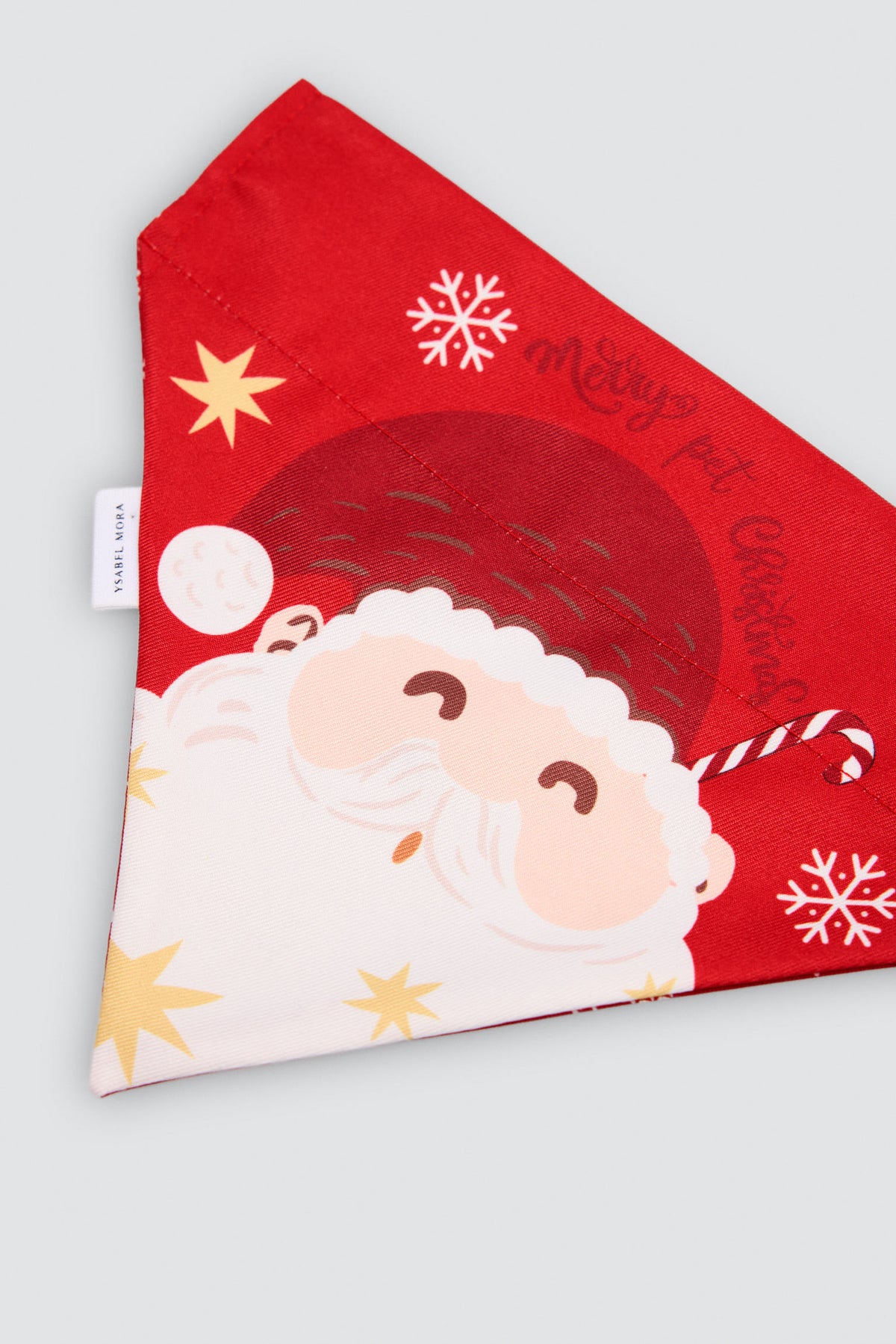 Bandana para mascotas navidad estampado Papá Noel