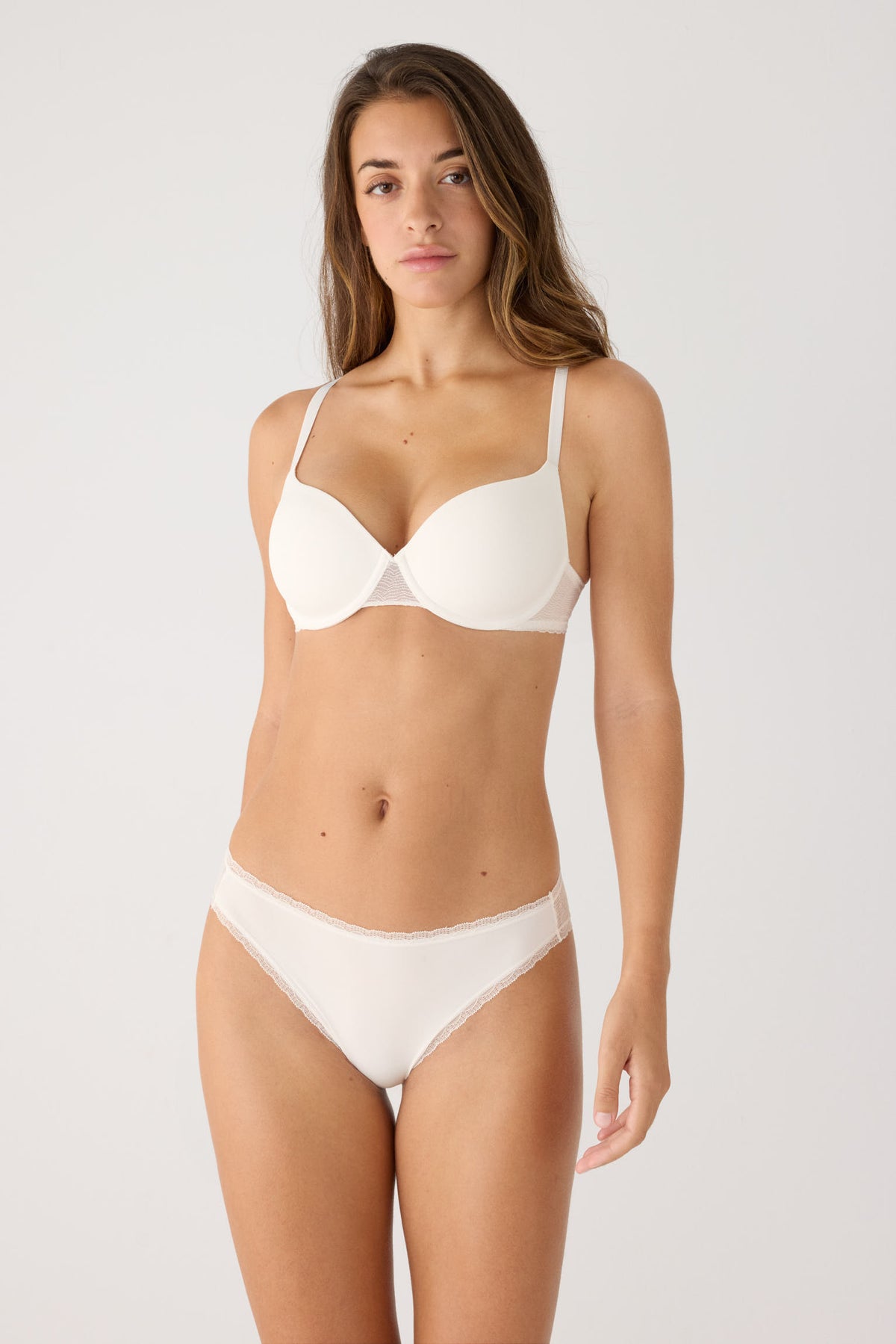 Culotte mini lingerie transparente ivoire