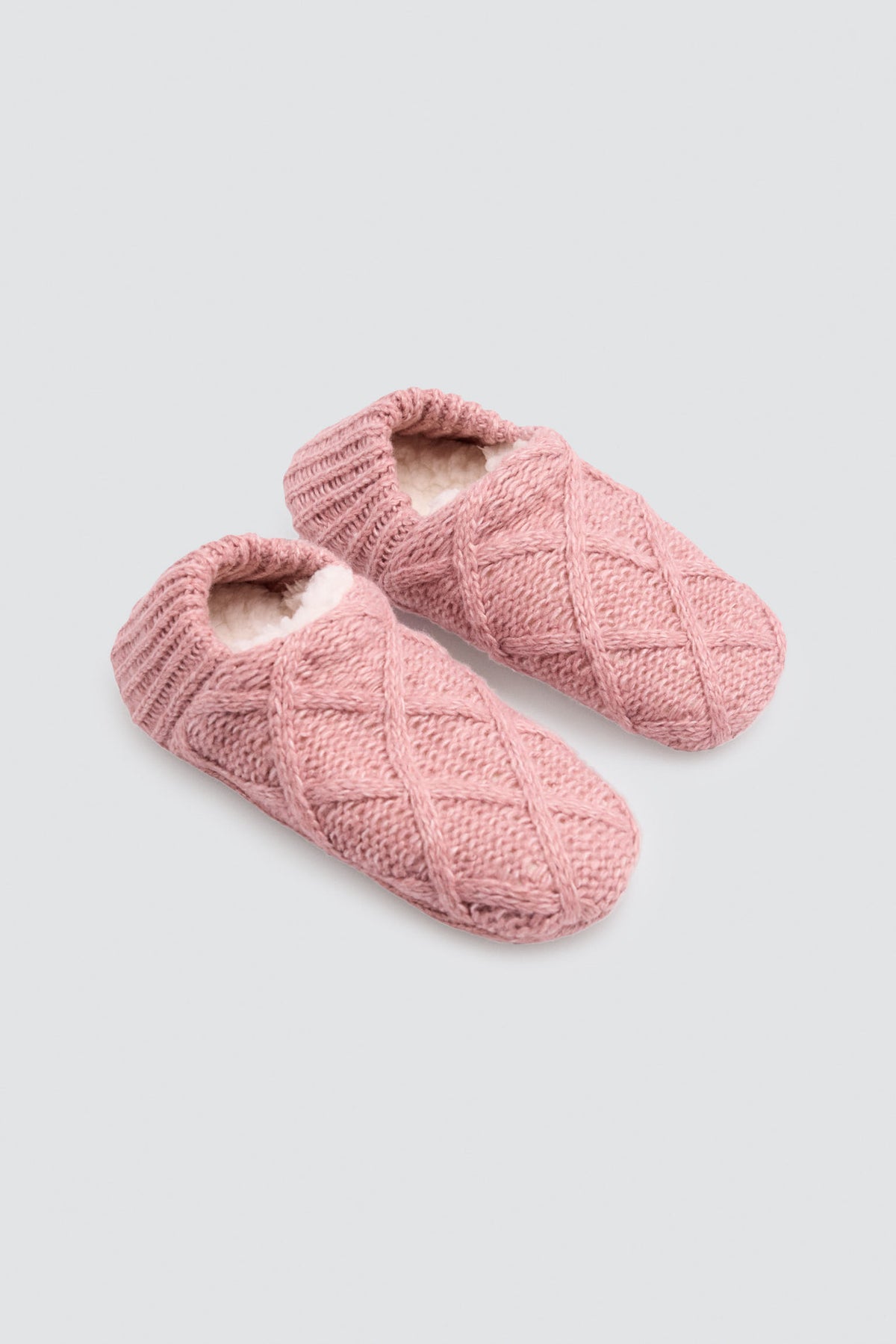 Chaussons-chaussettes femme antidérapants rose