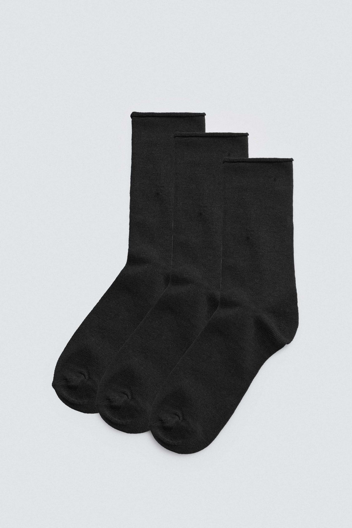 Pack 3 calcetines bambú cálidos sin puño negro - Ysabel Mora