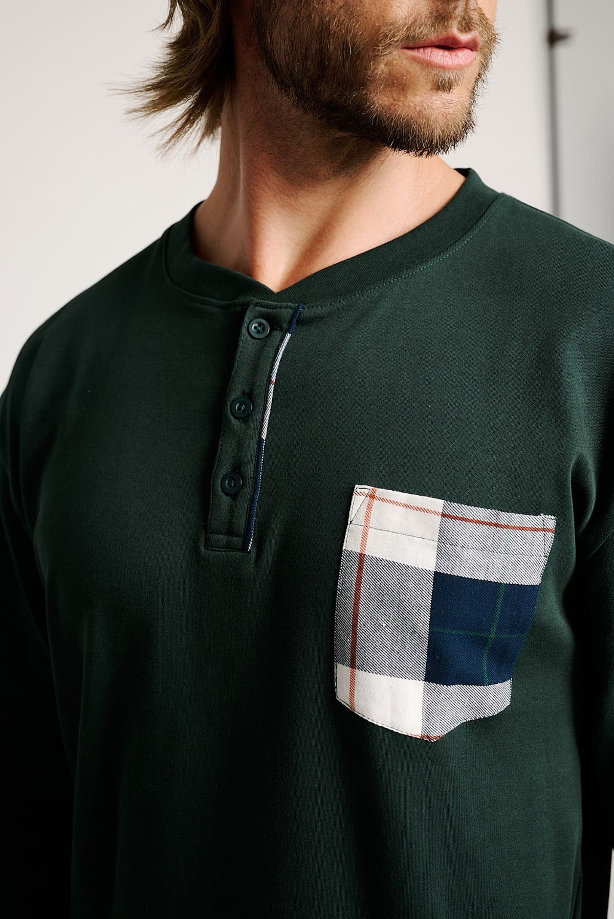 13011023-4-pijama-largo-hombre-cuello-abotonado-estampado-cuadros