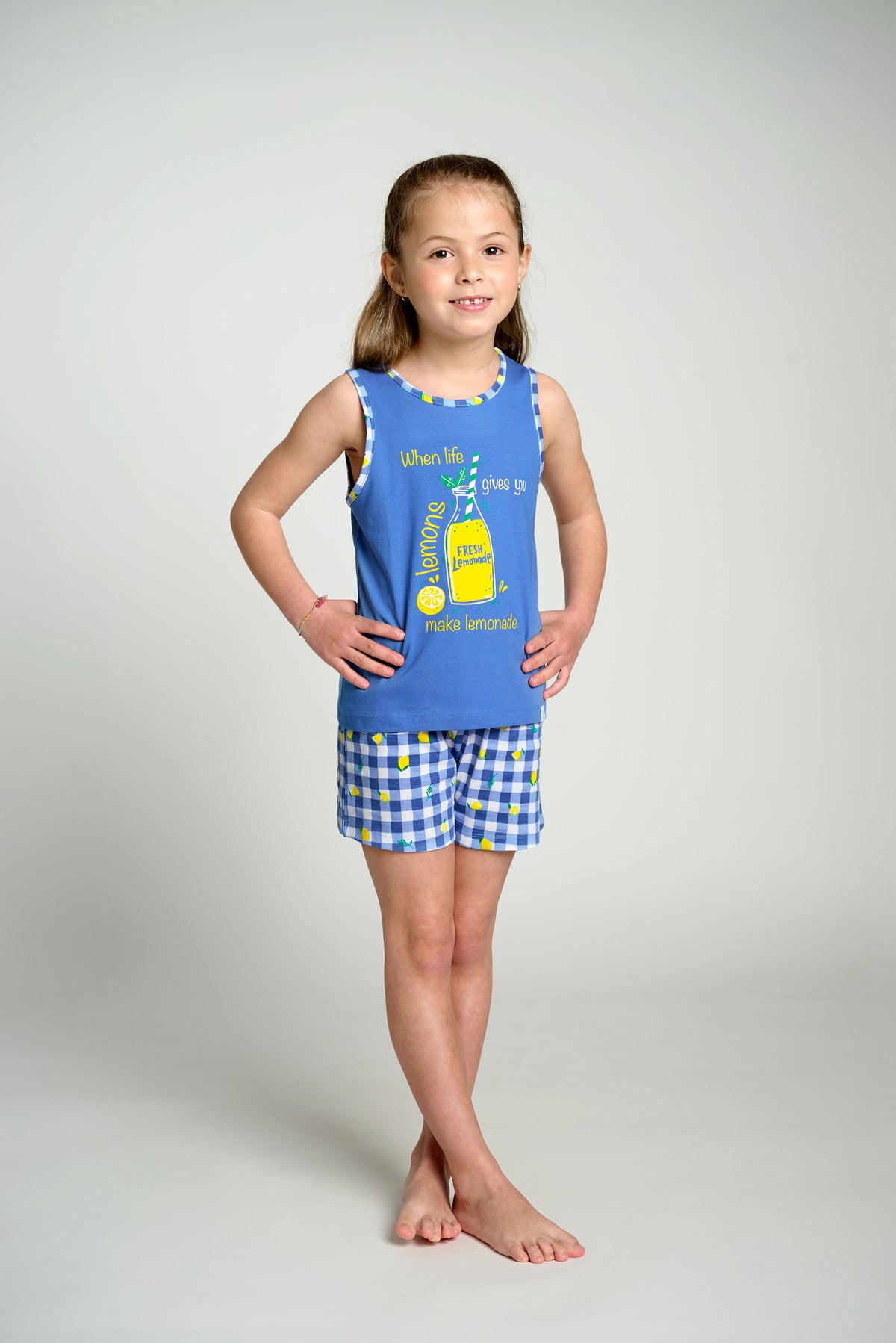Pijama infantil corto tirantes algodón Lemonade | MUYDEMI - Ysabel Mora