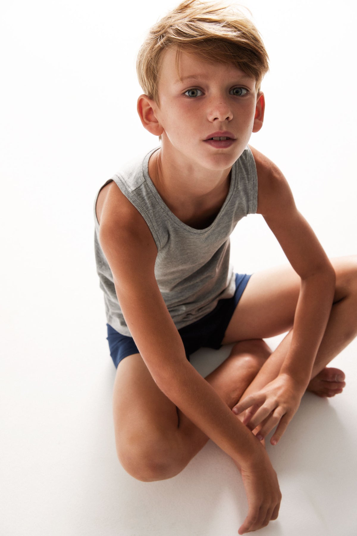 Pack de 2 bóxers de niño algodón marino y gris - Ysabel Mora